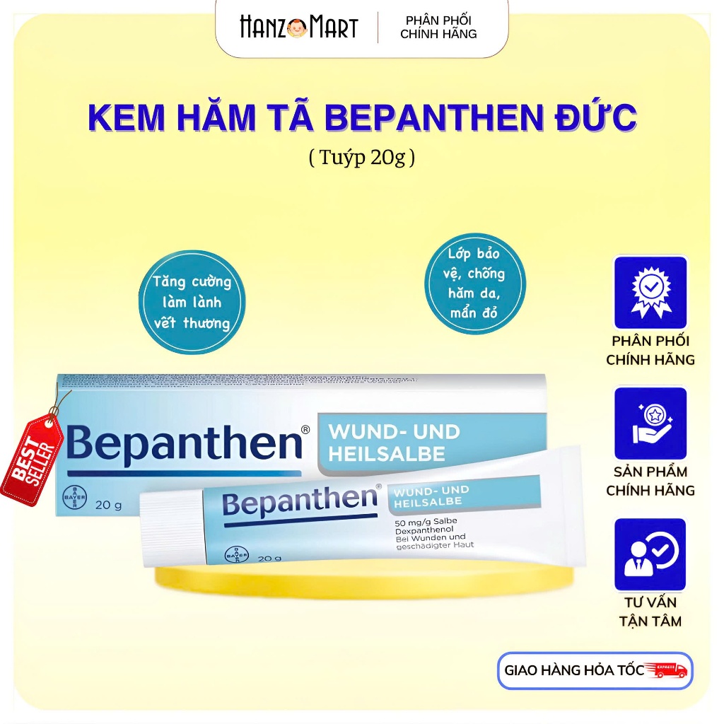 Kem chống hăm Bepanthen 20mg Đức