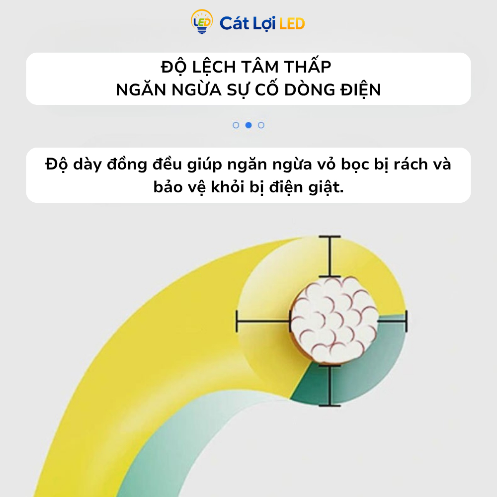 Dây điện sử dụng cho đèn có sẵn công tắc tiện lợi phích cắm 2 chân