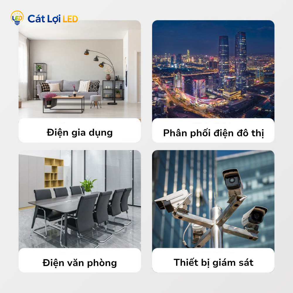 Dây điện sử dụng cho đèn có sẵn công tắc tiện lợi phích cắm 2 chân