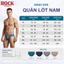 Quần Lót Nam ROCK QA546 Cao Cấp Thun Lạnh Thoáng Khí, Quần Sịp Nam Ôm Sát Thoái Mái Vận Động