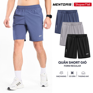 COMBO 3 Quần Short Nam MENTORIS, Quần Đùi Nam Vải Gió Thoáng Khí, Mền Nhẹ, Form Vừa Vặn CB3MSR01