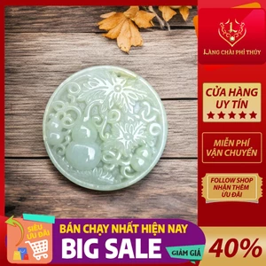 Vòng Cổ Ngọc Phỉ Thúy Thiên Nhiên Myanmar Loại A - Song Hồ Lô Khởi Phúc