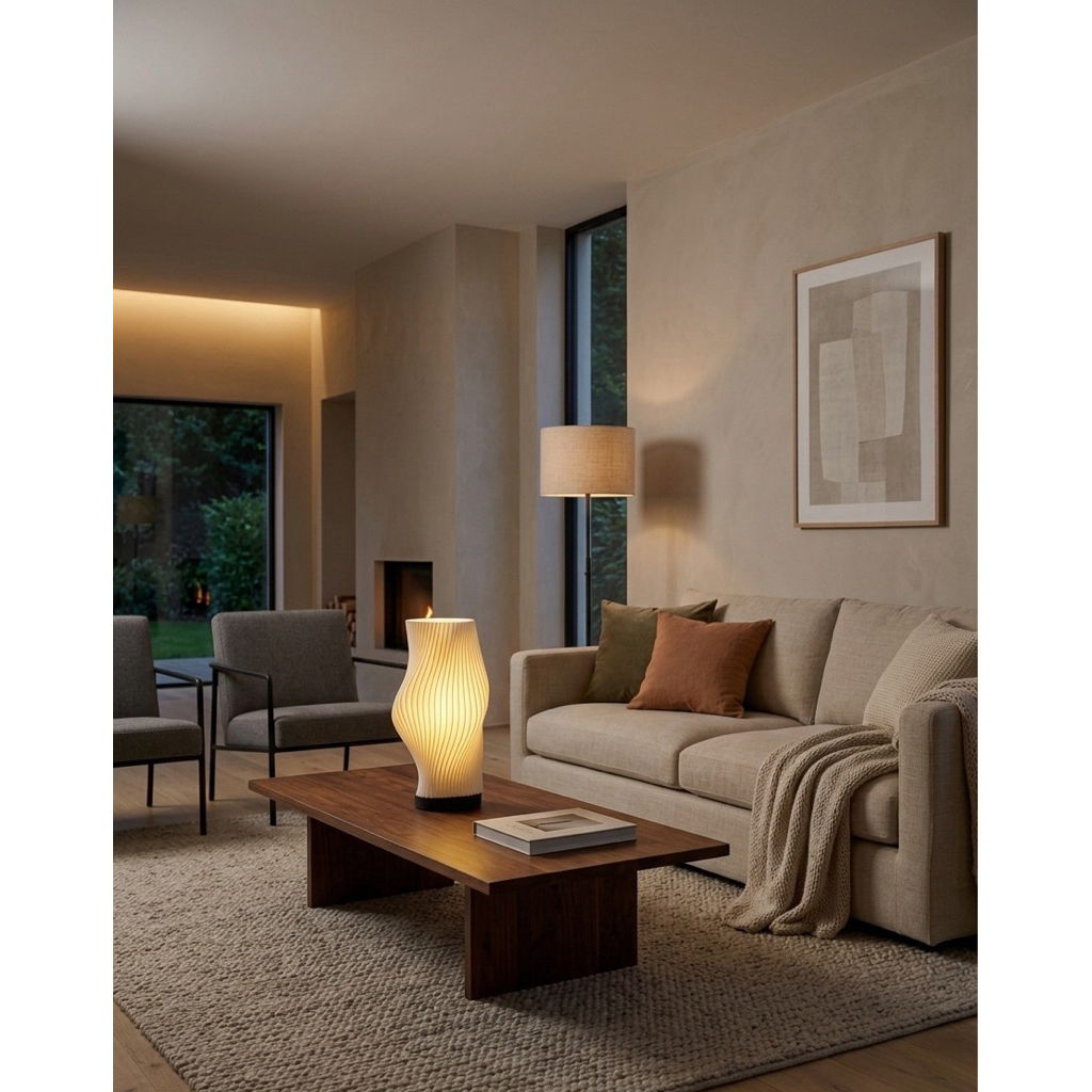 Đèn Ngủ Decor 3D Wave Art – MIE LIGHT | Đèn In 3D Gấp Sóng Cao Cấp – Đèn Bàn Nghệ Thuật Trang Trí Phòng