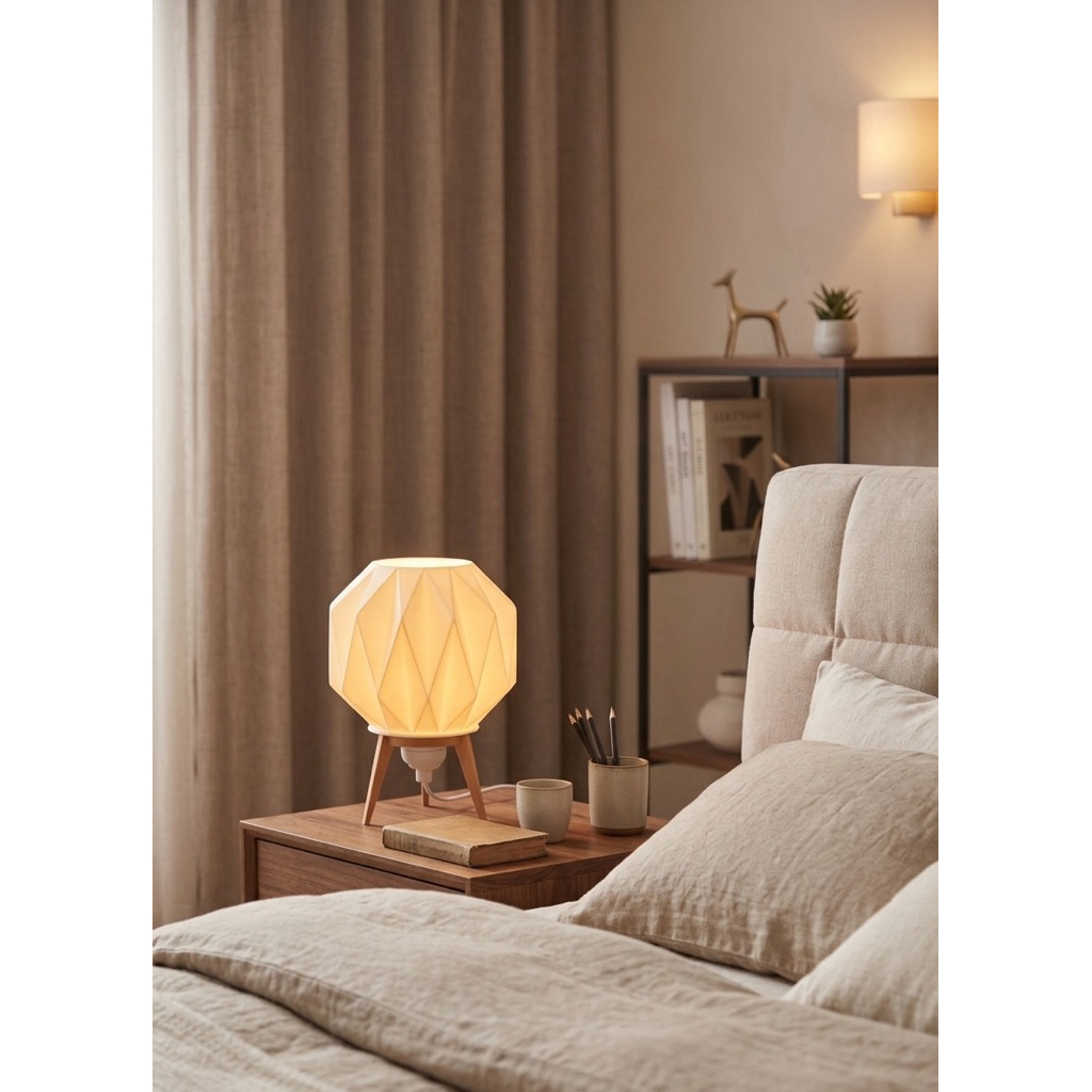 Đèn Ngủ Decor ORIGAMI LAMP | MIE LIGHT Đèn In 3D Thiết Kế Đa Giác Kim Cương - Đèn Bàn Nghệ Thuật Thư Giãn