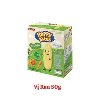 Bánh gạo ăn dặm Happy Bites Vị Dâu,Chuối,Táo,Việt Quất,Rau Củ cho bé 6m+, Hộp 21/42/50gram