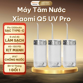 Máy Tăm Nước Xiaomi Q5 PRO UV 2026, UVC Diệt Khuẩn, 8 Cấp Lực, Bình 200ml
