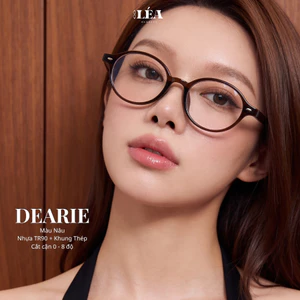 Kính mắt Oval Chuyên Lắp Cận LÉAGLASSES - DEARIE chất liệu nhựa cao cấp Y2K Bayonetta