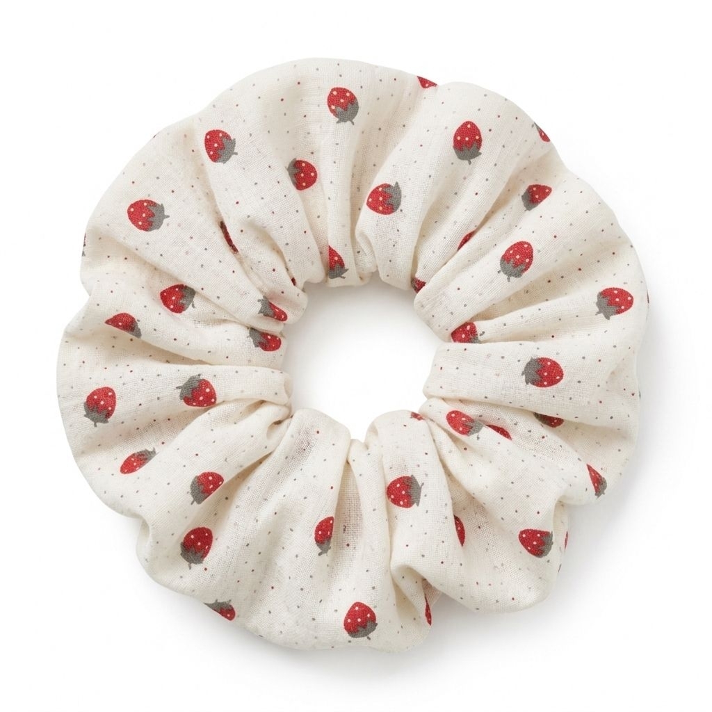 [quà tặng cùng họa tiết với váy] Scrunchies vải xô muslin, nhiều mẫu họa tiết, nhiều size