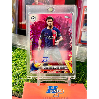Thẻ bóng đá Zaire Emery Chữ Kí /5 Topps Carnaval UCC 2023/24