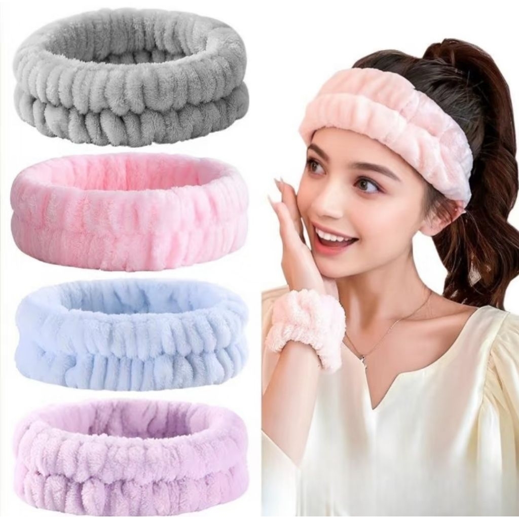 Băng đô tay rửa mặt chống ướt áo tiện lợi