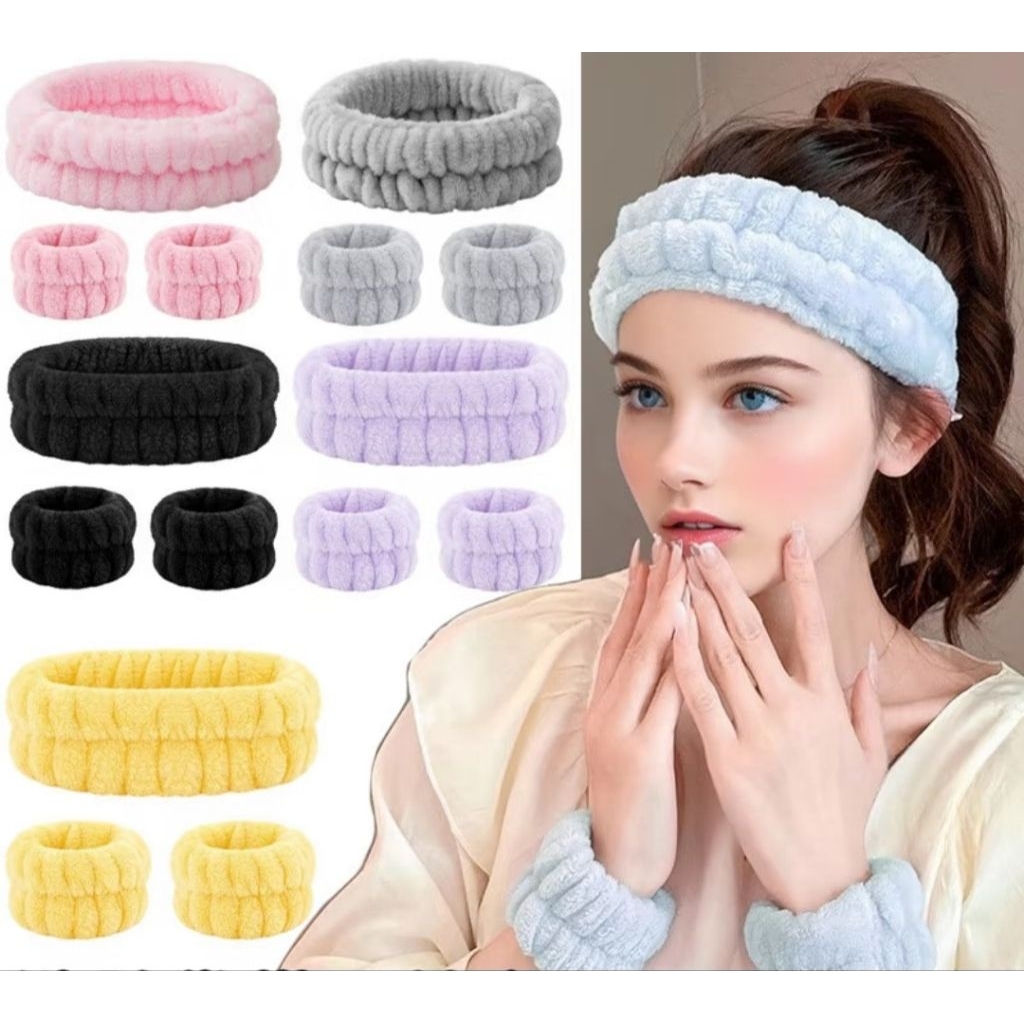 Băng đô tay rửa mặt chống ướt áo tiện lợi