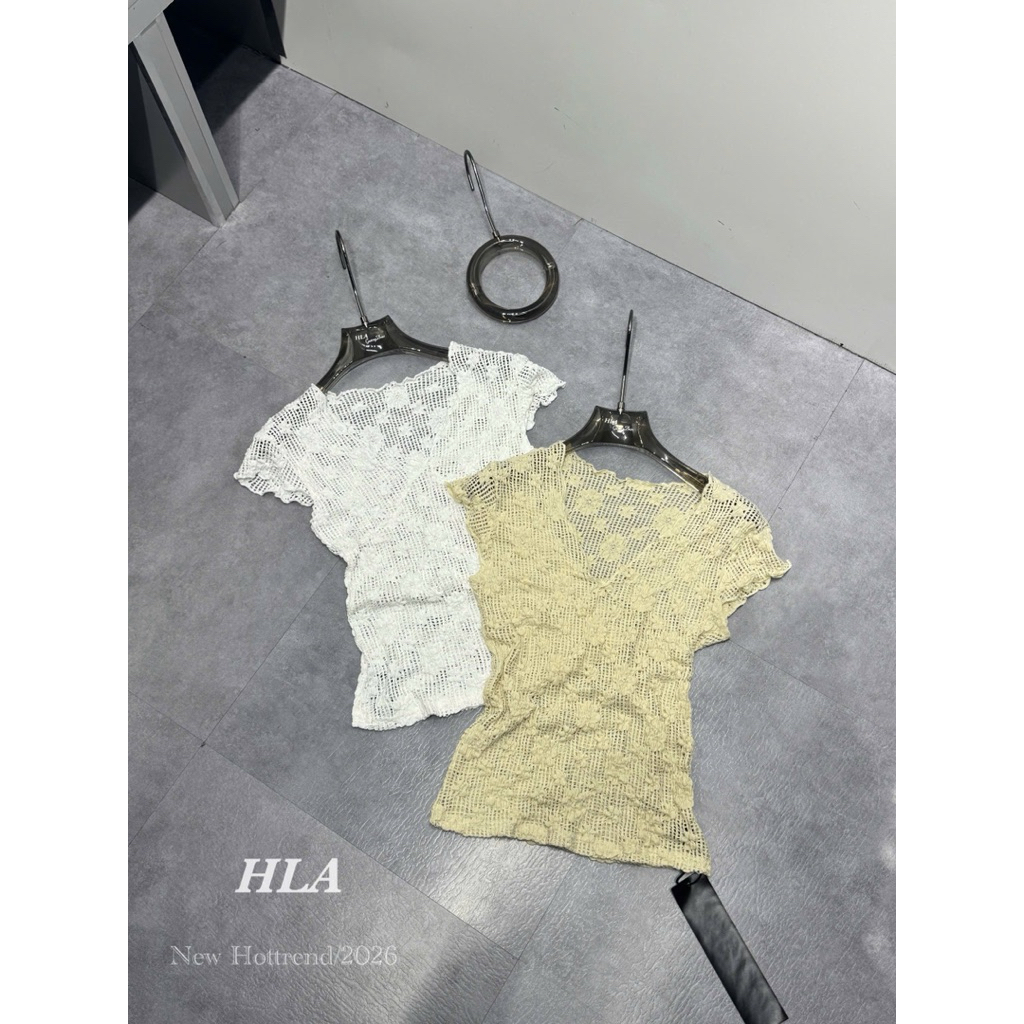 Áo ren sợi cổ tim 3 màu về sẵn hàng  Free size