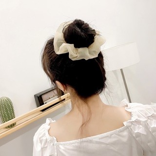 Dây buộc tóc vải bồng bềnh, scrunchies voan lưới tiểu thư Chồi accessories - Y018