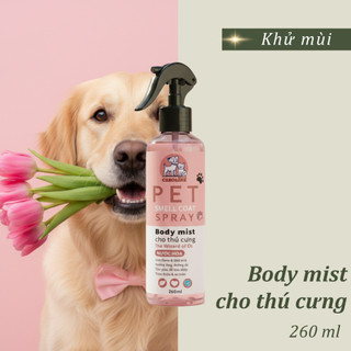 Bodymist xịt thơm cho thú cưng - giúp khử mùi cho chó mèo