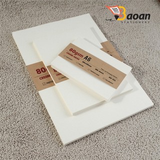 [Có sẵn] 100 tờ giấy kem 80gsm - A4, A5 fit, A6 fit - Dùng in ấn, vẽ phác thảo, ghi chú +++++