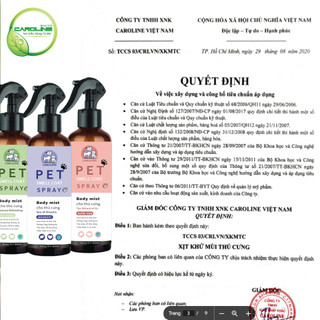 Bodymist xịt thơm cho thú cưng - giúp khử mùi cho chó mèo