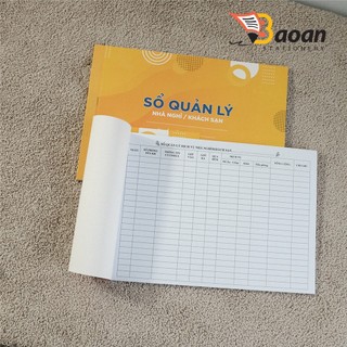 [Có sẵn] Sổ Quản Lý Nhà Nghỉ / Khách Sạn A4 - giấy dày - 100 tờ/quyển ++++