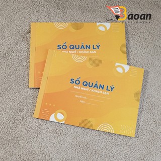 [Có sẵn] Sổ Quản Lý Nhà Nghỉ / Khách Sạn A4 - giấy dày - 100 tờ/quyển ++++