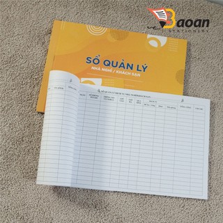 [Có sẵn] Sổ Quản Lý Nhà Nghỉ / Khách Sạn A4 - giấy dày - 100 tờ/quyển ++++