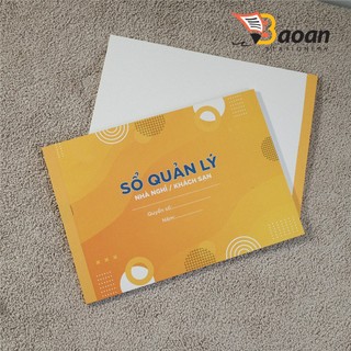 [Có sẵn] Sổ Quản Lý Nhà Nghỉ / Khách Sạn A4 - giấy dày - 100 tờ/quyển ++++