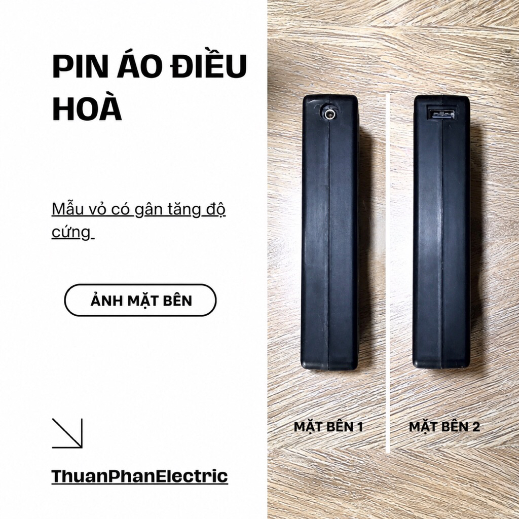 [BH12tháng] Pin Áo Điều Hoà 12V Lõi Lithium-ion chính hãng LG18650 Độ Bền Cao, Hoạt Động 10-12H