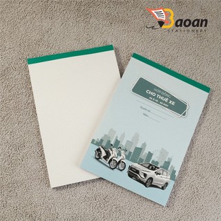 Hợp đồng CHO THUÊ XE TIẾNG ANH (xe ôtô - xe máy) khổ a4 2 liên++++