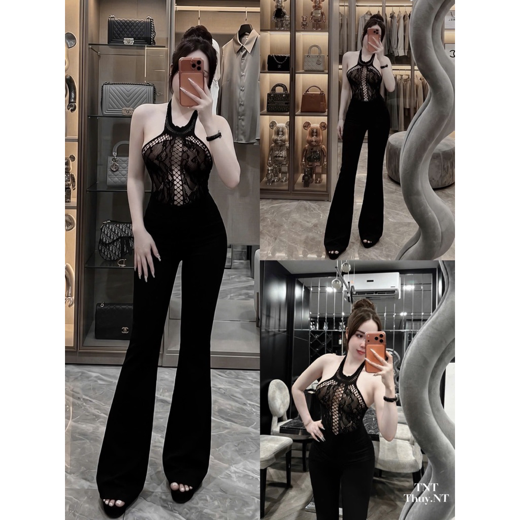 áo body suit yếm ren  siêu co giãn ko rách 0006 buôn  👍quần loe umi dày dặn 3231 sm
