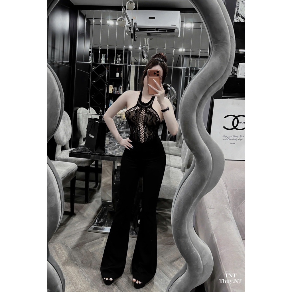 áo body suit yếm ren  siêu co giãn ko rách 0006 buôn  👍quần loe umi dày dặn 3231 sm