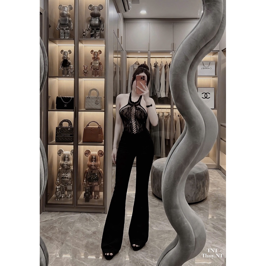 áo body suit yếm ren  siêu co giãn ko rách 0006 buôn  👍quần loe umi dày dặn 3231 sm