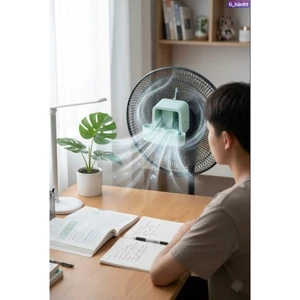 ​❄️ [GIẢI NHIỆT CẤP TỐC] Hộp Đựng Đá Gắn Quạt Thông Minh - Biến Quạt Thường Thành Máy Phun Sương Mát Lạnh ❄️
