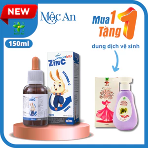 Smartbibi ZinC Bổ Sung Kẽm Hữu Cơ Và Vitamin C Hỗ Trợ Cải Thiện Bé Biếng Ăn Hộp 30ml Hàng Chính Hãng