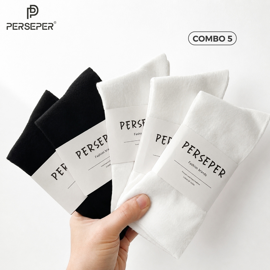 COMBO 5 đôi tất nữ Hàn Quốc cao cấp chất liệu cotton - Cherry shop