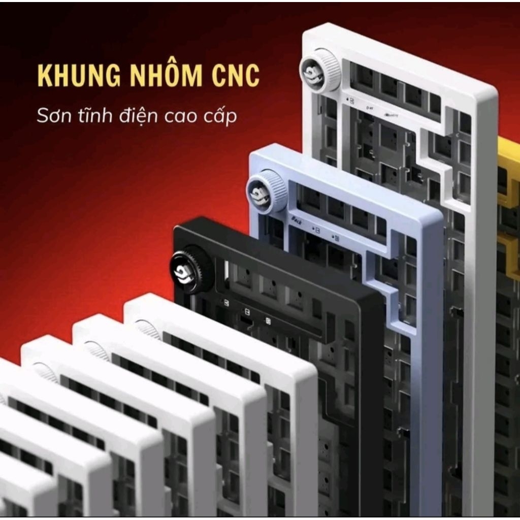 Leobog HI75C Pro - Bàn phím cơ không dây - 3 Mode kết nối - Núm xoay - Layout 75% - Led RGB - App | BigBuy360 - bigbuy360.vn