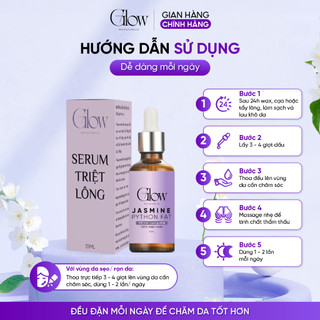Serum Mỡ Trăn Triệt Lông Nguyên Chất Hương Hoa Nhài GLOW WAXING Triệt Lông Dưỡng Da CHE TÊN