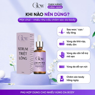 Serum Mỡ Trăn Triệt Lông Nguyên Chất Hương Hoa Nhài GLOW WAXING Triệt Lông Dưỡng Da CHE TÊN