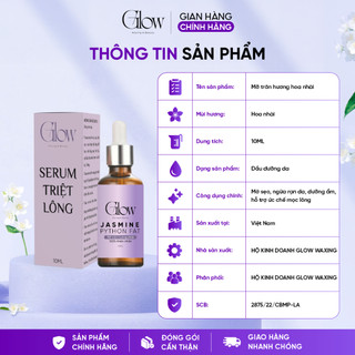 Combo Sáp Wax Lông Sữa Dừa 100gr GLOW WAXING + Mỡ Trăn Hoa Nhài 10ml + Chén Silicon Nấu Sáp CHE TÊN