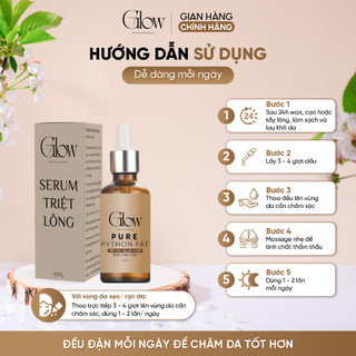 Mỡ Trăn Triệt Lông Nguyên Chất 100% GLOWWAXING Serum Triệt Lông Se Khít Lỗ Chân Lông CHE TÊN