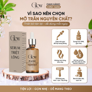 Mỡ Trăn Triệt Lông Nguyên Chất 100% GLOWWAXING Serum Triệt Lông Se Khít Lỗ Chân Lông CHE TÊN