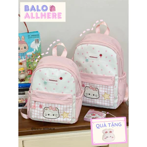BaLo (XINHXINH) [ORDER] Balo Nữ Hoạt Hình Sọc Caro Và Chấm Bi Dễ Thương BL134