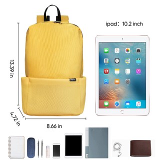 WEPLUS Ba Lô Mini Nam Nữ Size Nhỏ Mini Nhiều Ngăn Balo Thể Thao Màu Vàng Đi Chơi Leo Núi WPB1765