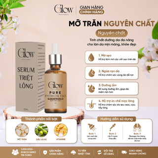 Mỡ Trăn Triệt Lông Nguyên Chất 100% GLOWWAXING Serum Triệt Lông Se Khít Lỗ Chân Lông CHE TÊN