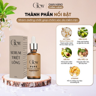 Mỡ Trăn Triệt Lông Nguyên Chất 100% GLOWWAXING Serum Triệt Lông Se Khít Lỗ Chân Lông CHE TÊN