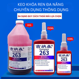 Keo Khóa Ren GUNASEN 263 Cố Định Ốc Vít Bulong Chuyên Dùng Dán Kim Loại Chống Tự Tháo Lỏng Siêu Bền