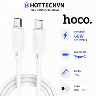 Cáp Sạc Nhanh Hoco PD60W TypeC to TypeC X88 Chất liệu PVC Dẻo Dai Hỗ Trợ Máy Tính Điện Thoại-Sách Tay