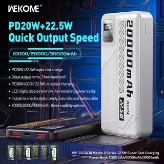 Pin Dự Phòng WeKome WP-24 20000mAh TypeC PD 20W & 2 USB QC 3.0 18W