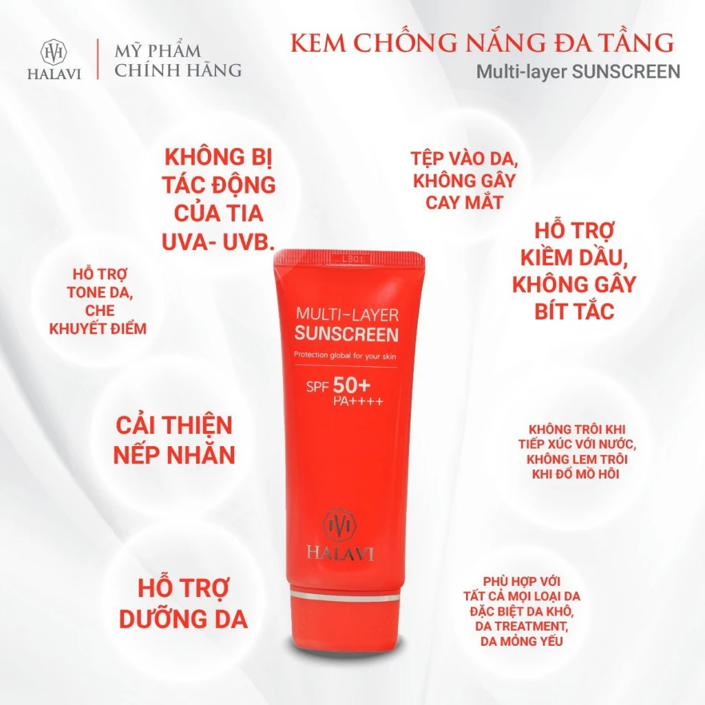 CHÍNH HÃNG Chống nắng đa tầng HALAVI NHẬP KHẨU HÀN(Có hóa đơn VAT đầu vào đầy đủ)