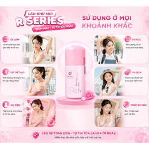 Sản phẩm lăn khử mùi dòng R của Thái Lan có hiệu quả khử mùi cao, kiểm soát mồ hôi suốt cả ngày và thân thiện với làn da