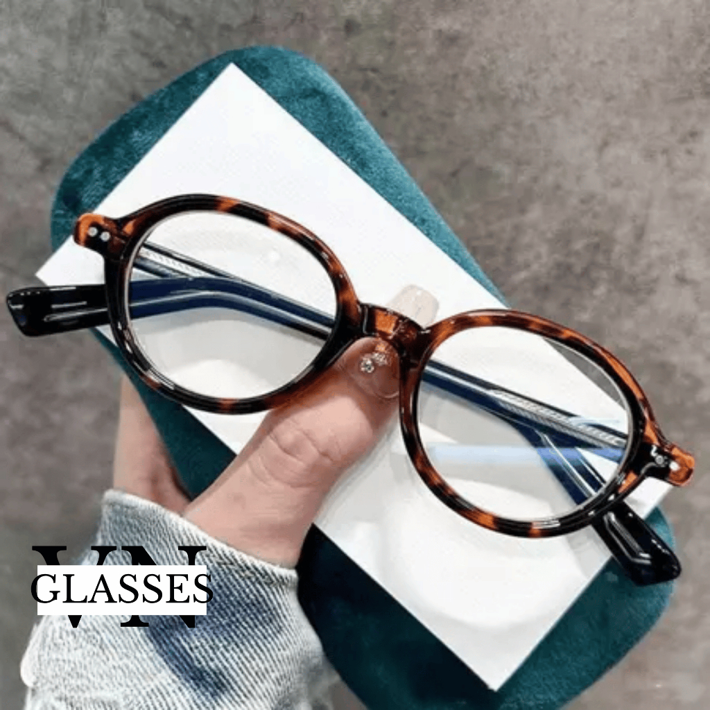 Gọng kính tròn nam nữ phong cách trẻ trung hiện đại chống ánh sáng xanh YD 11324