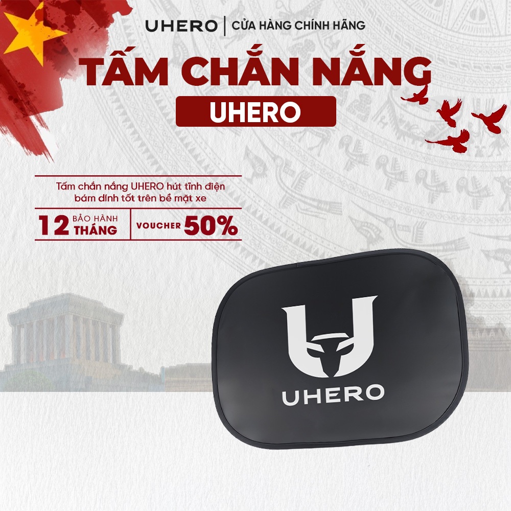 Tấm chắn nắng ô tô UHERO dính tĩnh điện, Gấp Gọn 3 Giây, phù hợp mọi loại kính xe UTCN