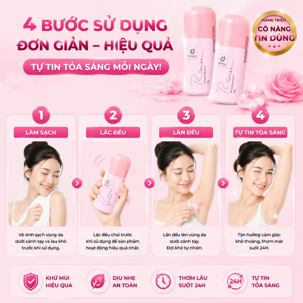 Lăn khử mùi Thái Lan – Hiệu quả trong việc kiểm soát mồ hôi, khử mùi hôi, mang lại cảm giác khô thoáng và thoáng khí